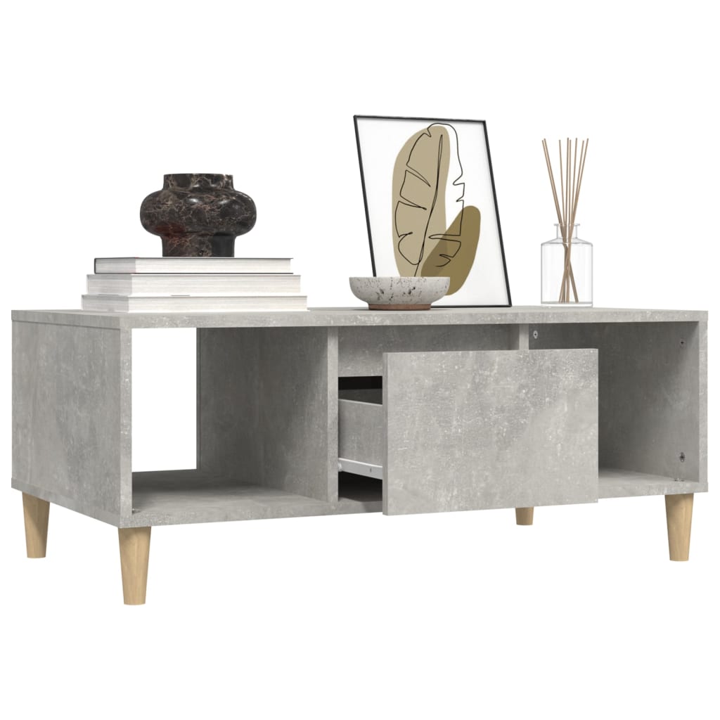 Coffee Table Concrete Grey 90x50x36.5 cm Engineered Wood