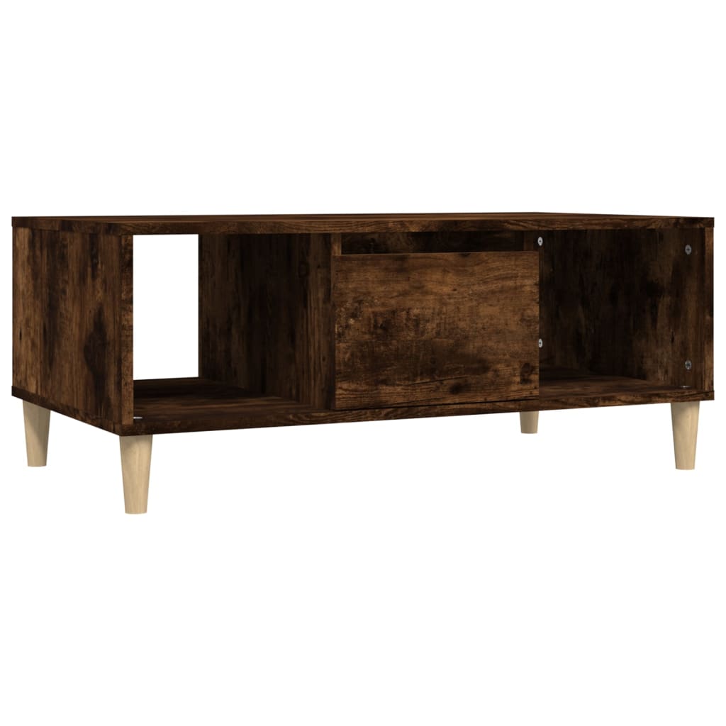 Coffee Table Smoked Oak 90x50x36.5 cm Engineered Wood