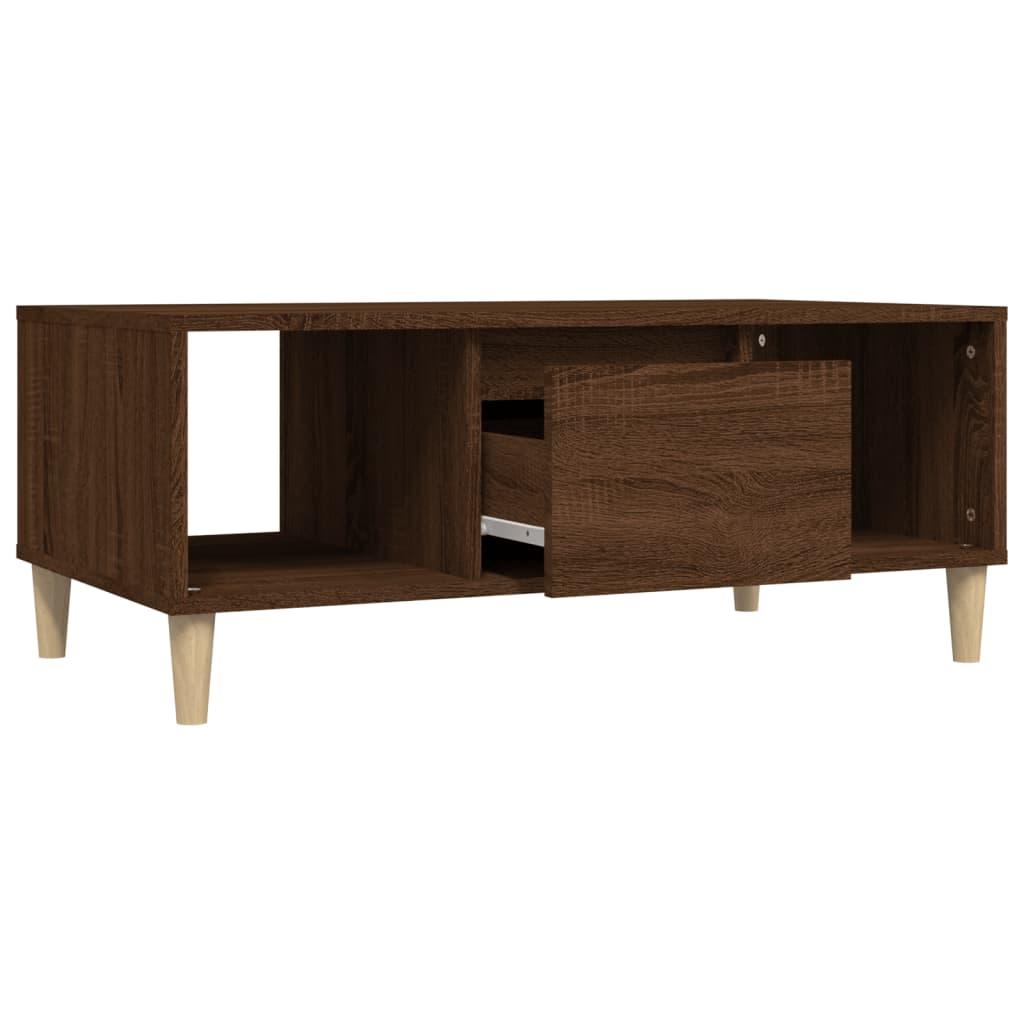 Coffee Table Brown Oak 90x50x36.5 cm Engineered Wood