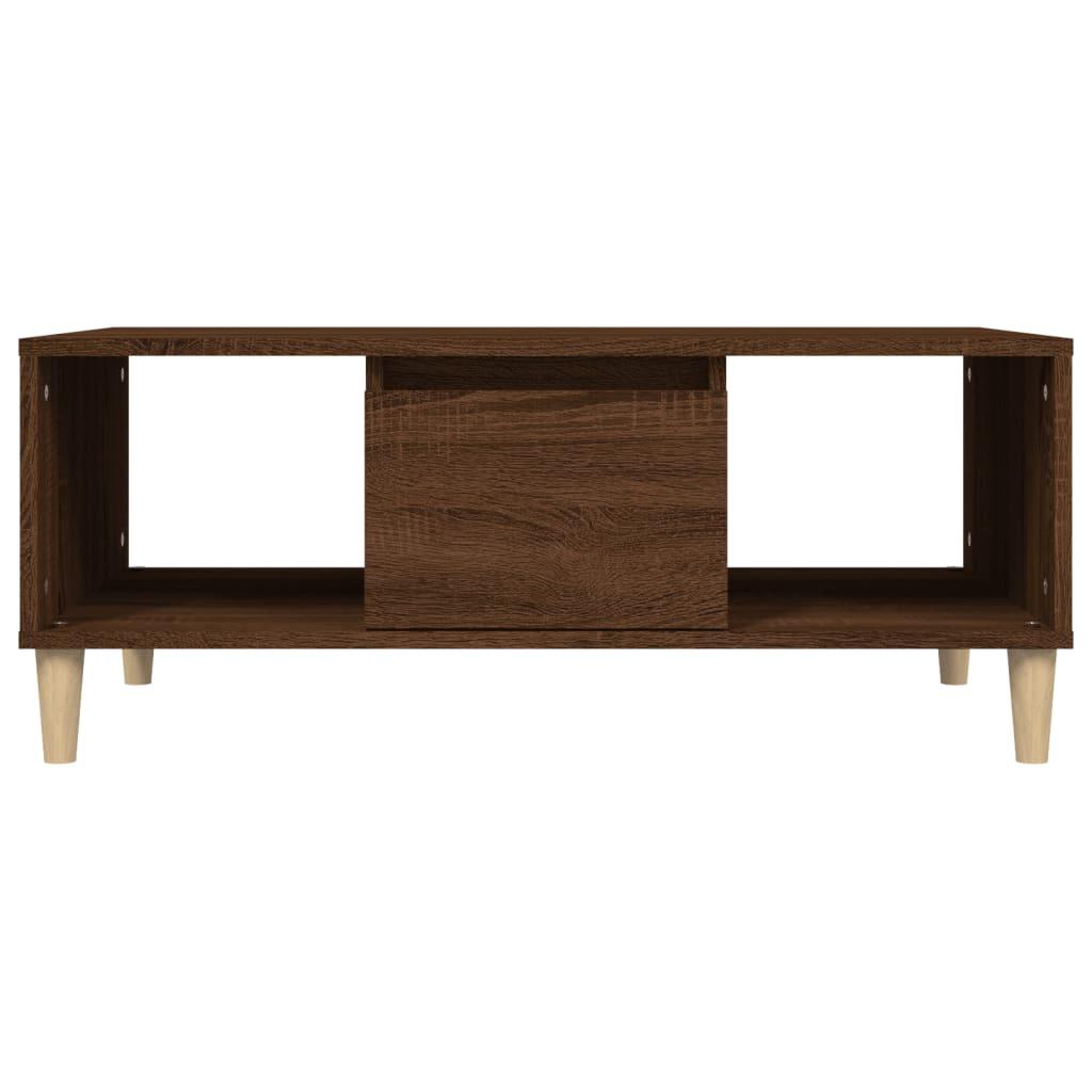 Coffee Table Brown Oak 90x50x36.5 cm Engineered Wood