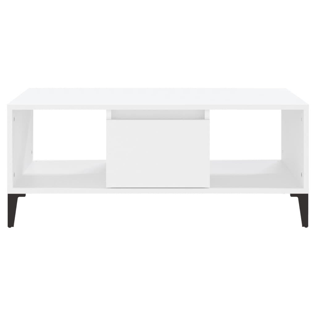 Coffee Table White 90x50x36.5 cm Engineered Wood