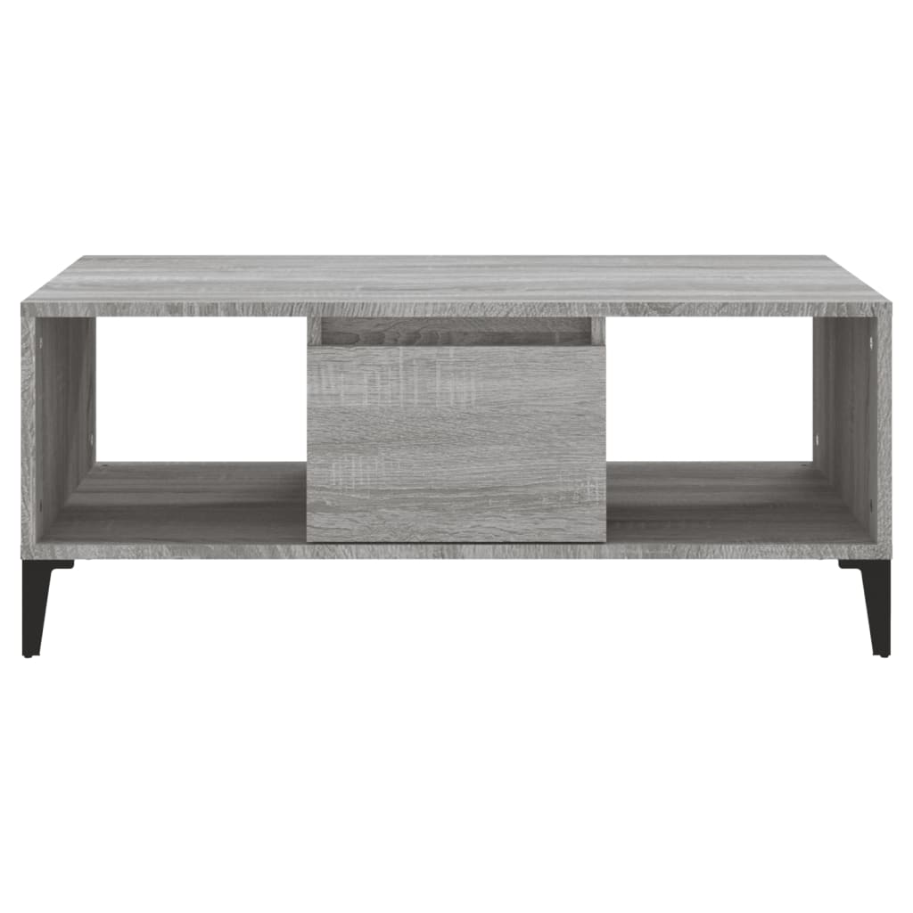 Coffee Table Grey Sonoma 90x50x36.5 cm Engineered Wood