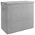 Foldable Laundry Hamper Grey 64.5x34.5x59 cm Faux Linen Fabric