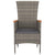 Garden Chairs with Cushions 4 pcs Poly Rattan Grey