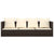 Outdoor Lounge Bed with Cushions Brown Poly Rattan