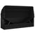 Outdoor Lounge Bed with Roof and Cushions Black Poly Rattan