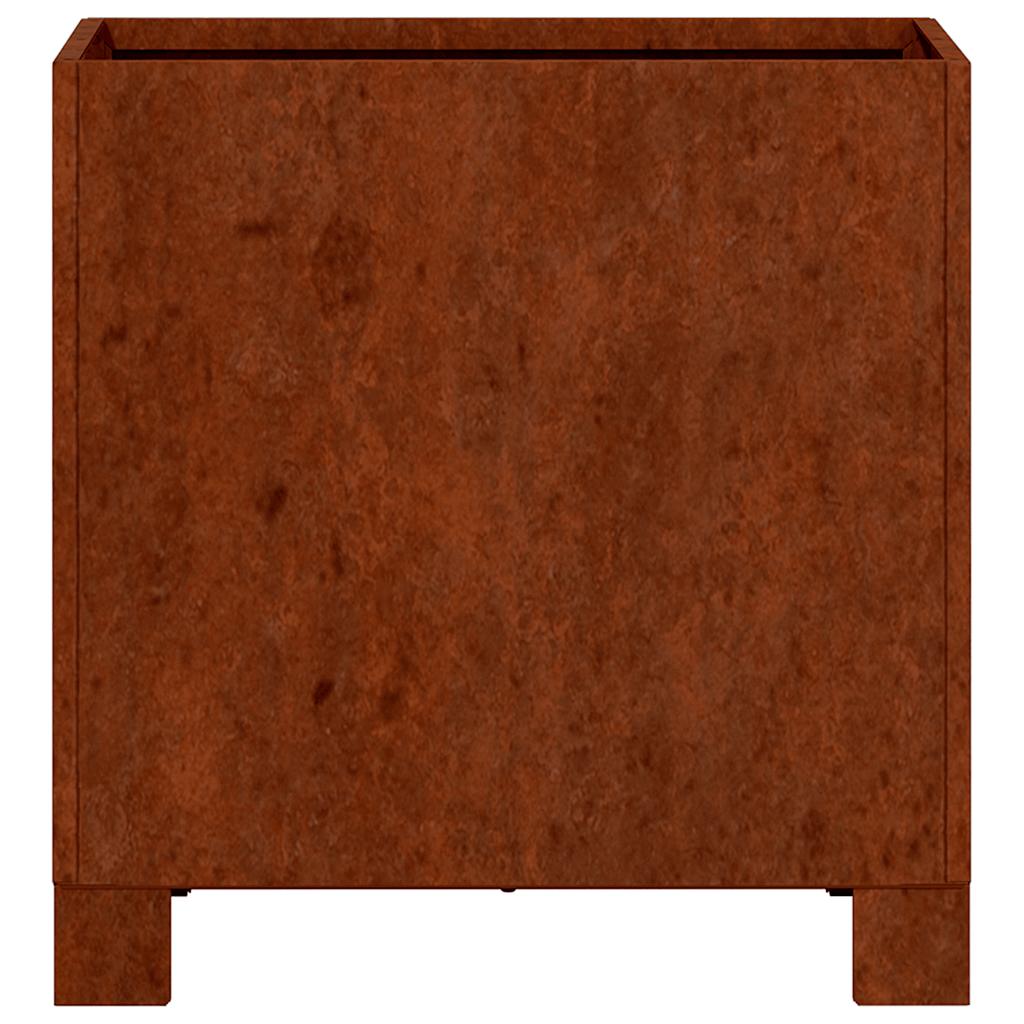 Planter with Legs Rusty 30x30x30 cm Corten Steel
