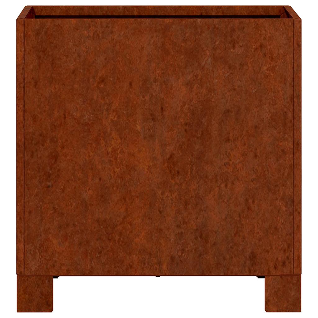 Planter with Legs Rusty 30x30x30 cm Corten Steel