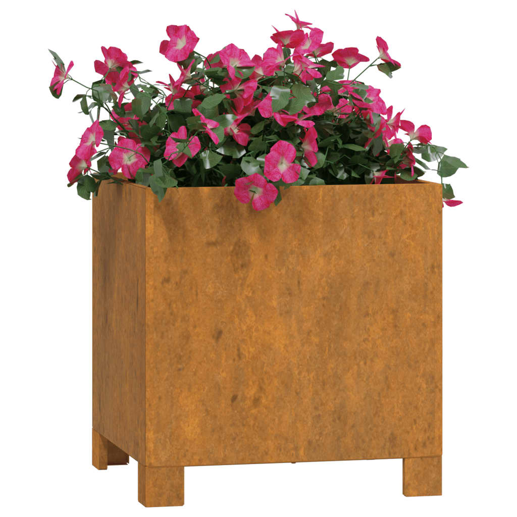 Planters with Legs 2 pcs Rusty 32x30x33 cm Corten Steel