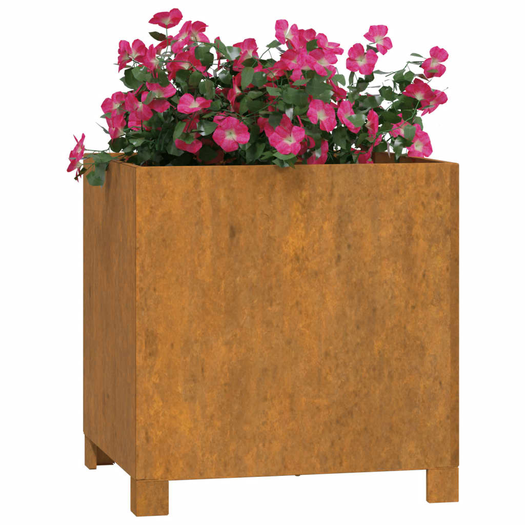 Planters with Legs 2 pcs Rusty 42x40x43 cm Corten Steel