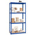 4-Layer Shelves 3 pcs Blue Steel&Engineered Wood