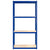 4-Layer Shelves 3 pcs Blue Steel&Engineered Wood