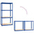 4-Layer Shelves 3 pcs Blue Steel&Engineered Wood