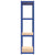 4-Layer Shelves 4 pcs Blue Steel&Engineered Wood