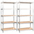 5-Layer Heavy-duty Shelves 2 pcs Silver Steel and Engineered Wood