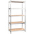 5-Layer Heavy-duty Shelves 2 pcs Silver Steel and Engineered Wood