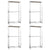 2-Layer Tire Racks 4 pcs Silver 110x40x180 cm Steel