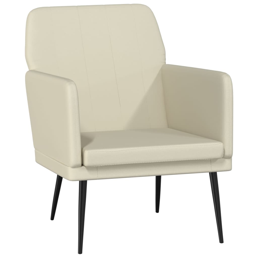 Armchair Cream 61x78x80 cm Faux Leather