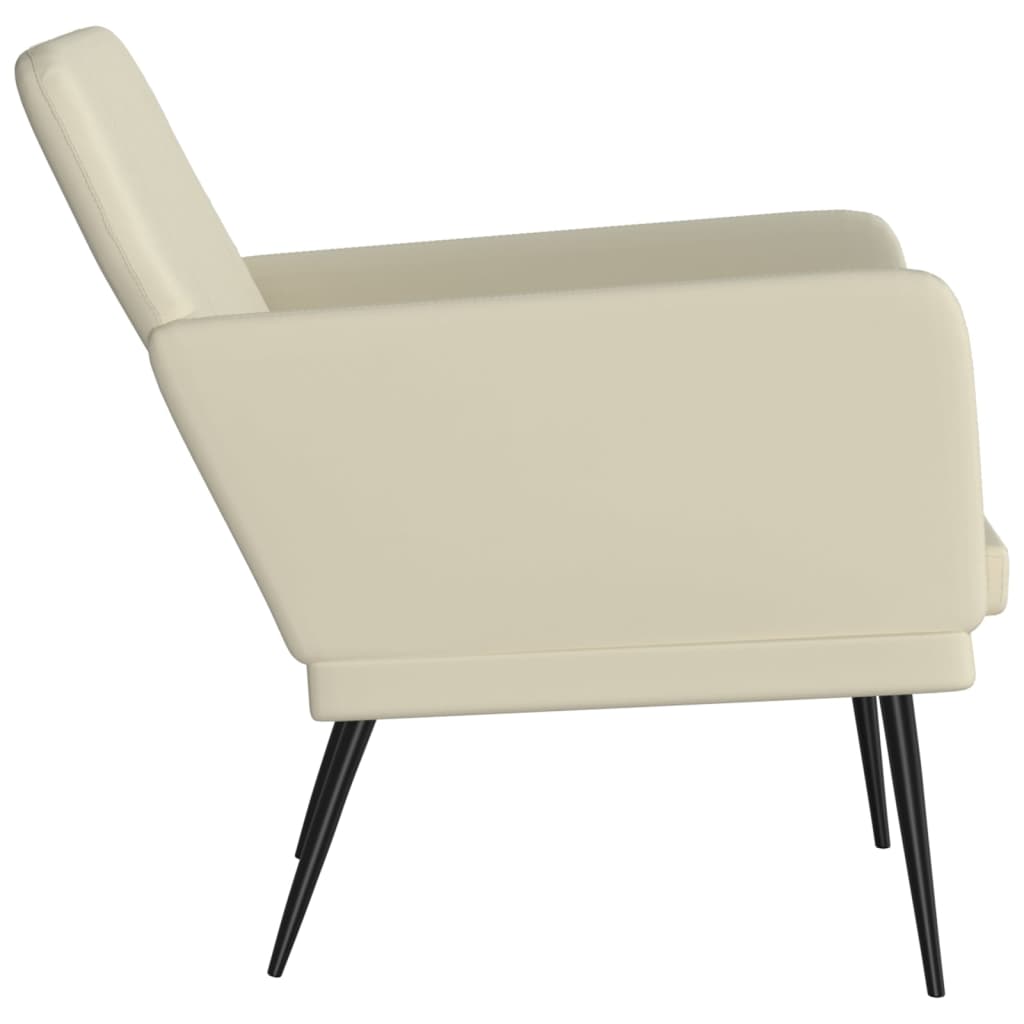 Armchair Cream 61x78x80 cm Faux Leather