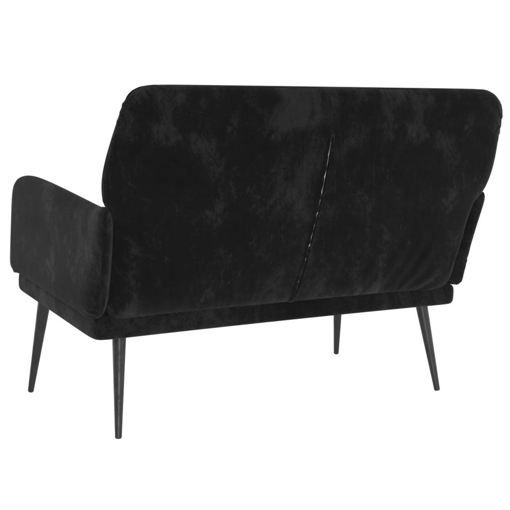 Bench Black 108x79x79 cm Velvet