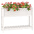 Planter with Shelf White 111.5x34.5x81 cm Solid Wood Pine