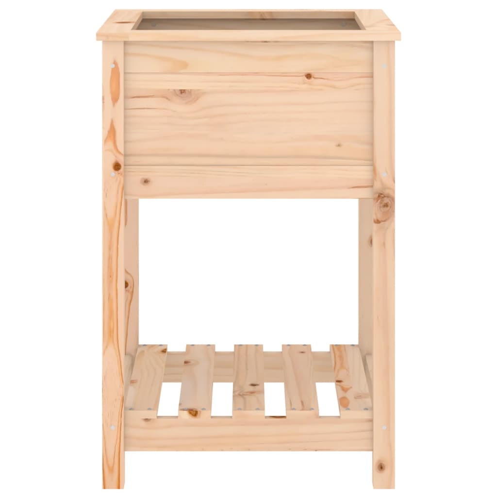 Planter with Shelf 54x54x81 cm Solid Wood Pine