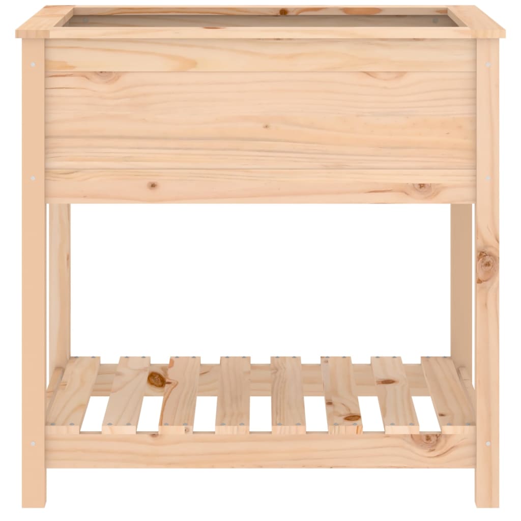 Planter with Shelf 82.5x54x81 cm Solid Wood Pine