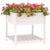 Planter with Shelf White 82.5x82.5x81 cm Solid Wood Pine