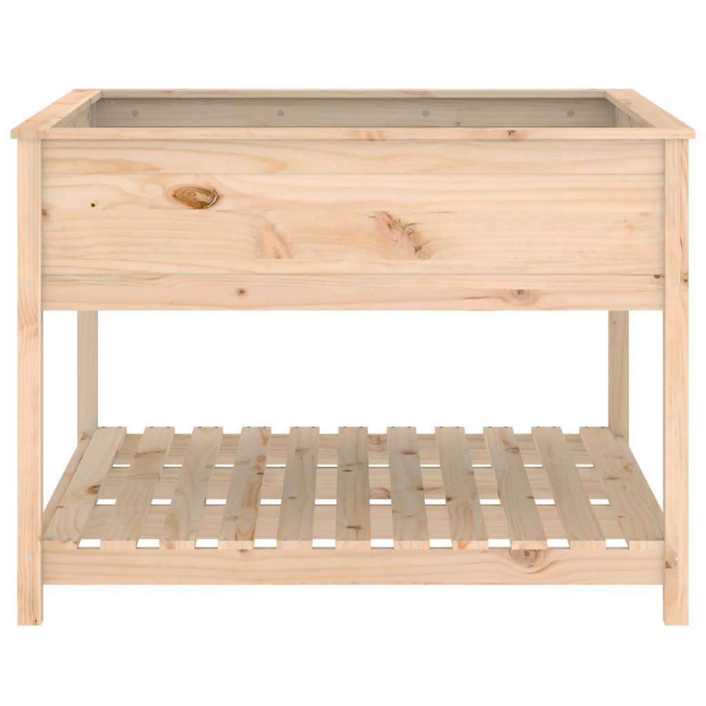 Planter with Shelf 111.5x111.5x81 cm Solid Wood Pine