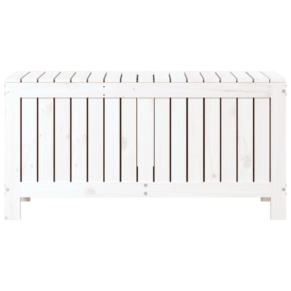 Garden Storage Box White 108x42.5x54 cm Solid Wood Pine