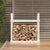 Firewood Rack White 110x35x108.5 cm Solid Wood Pine