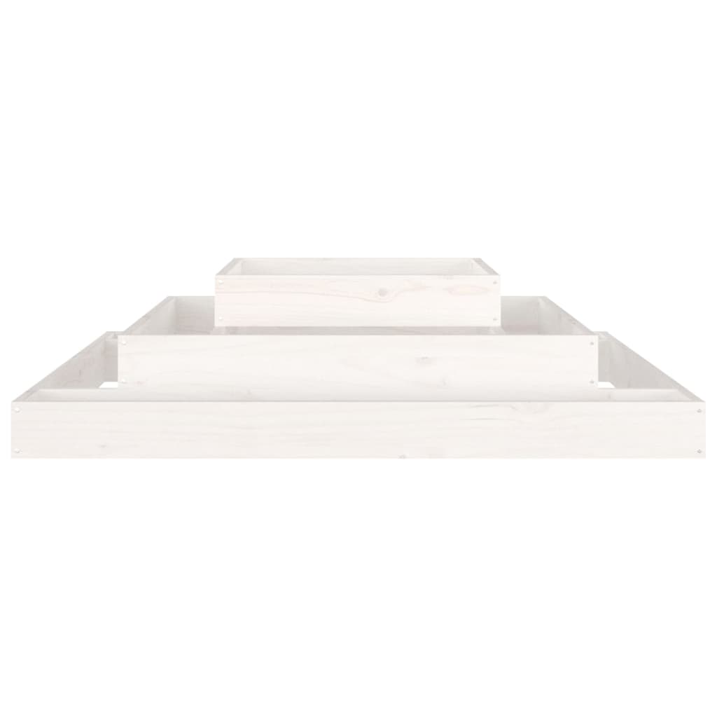 Planter White 110x110x27 cm Solid Wood Pine