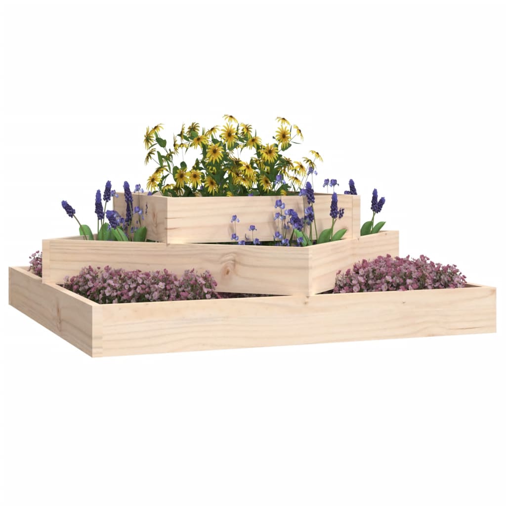 Planter 83x83x27 cm Solid Wood Pine