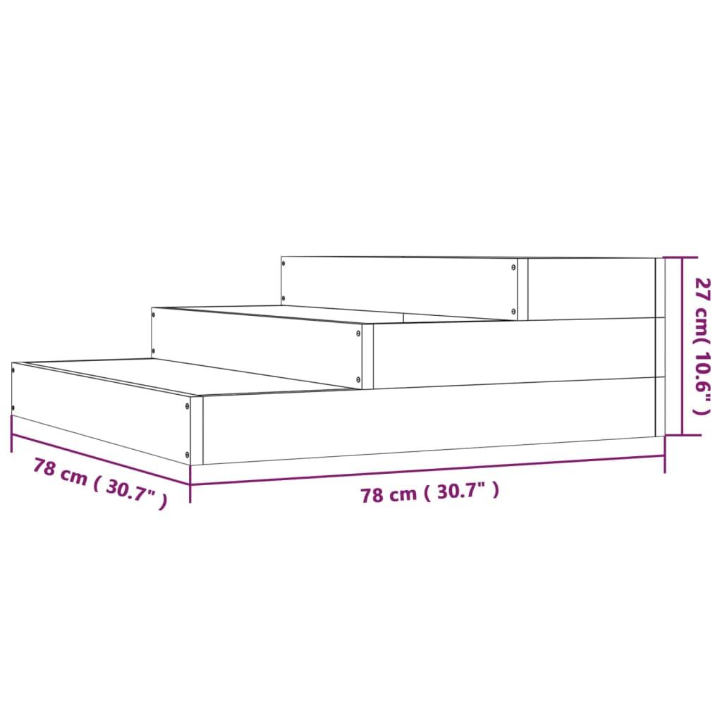 Planter 78x78x27 cm Solid Wood Pine