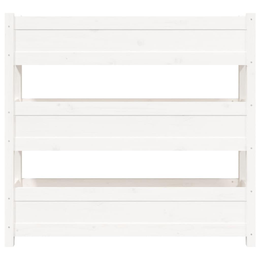 Planter White 112x25x104.5 cm Solid Wood Pine