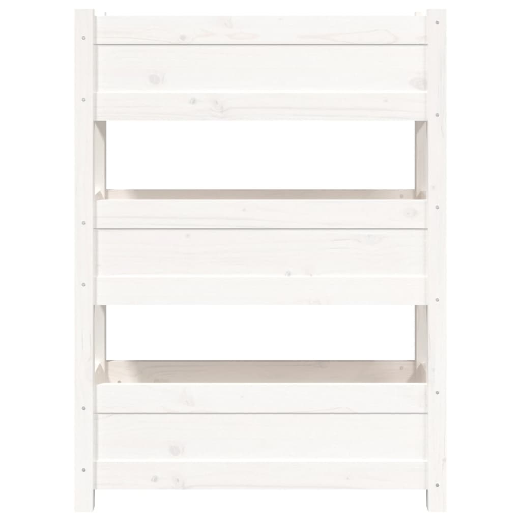 Planter White 77x25x104.5 cm Solid Wood Pine