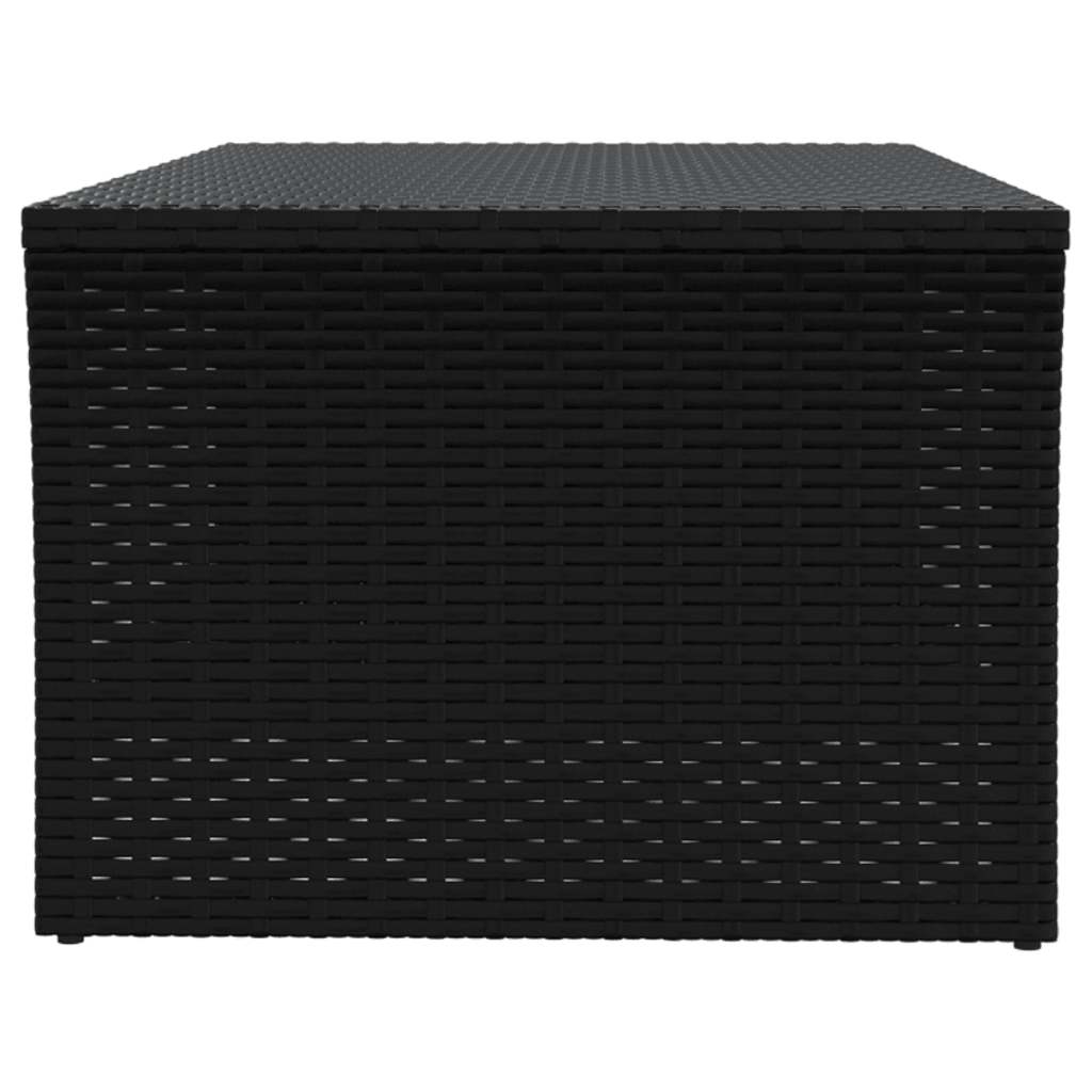 Coffee Table Black 100x50x40 cm Poly Rattan