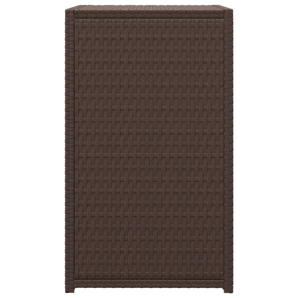 C Table Brown 40x35x60 cm Poly Rattan