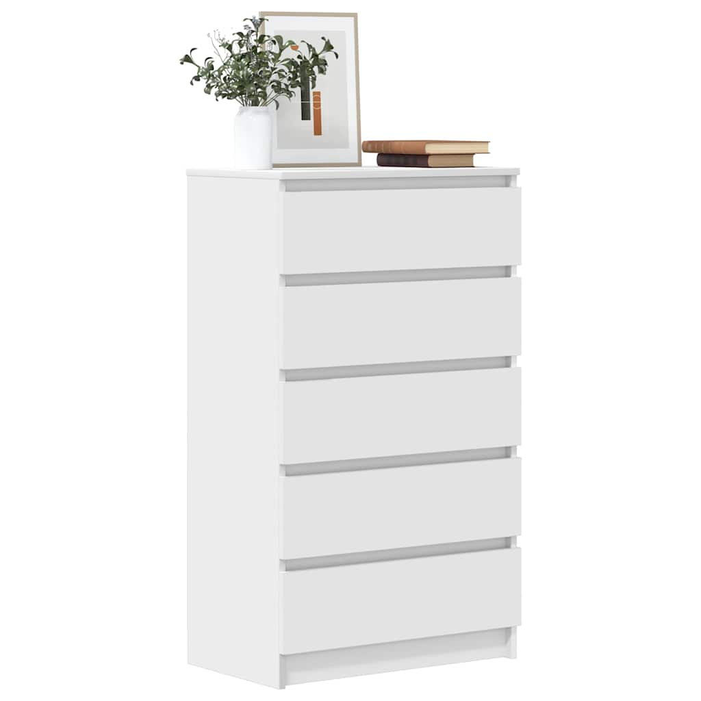 Drawer Cabinet White 60x36x103 cm Engineered Wood