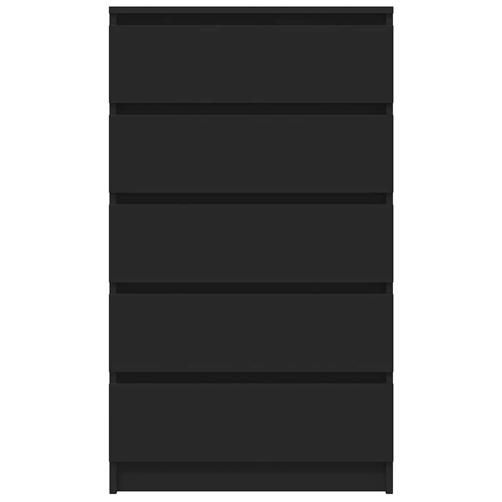 Drawer Cabinet Black 60x36x103 cm Engineered Wood