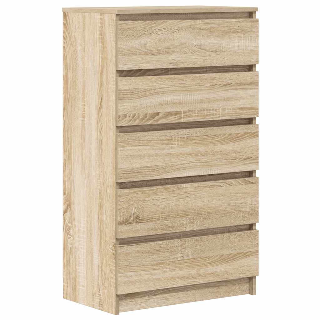 Drawer Cabinet Sonoma Oak 60x36x103 cm Engineered Wood