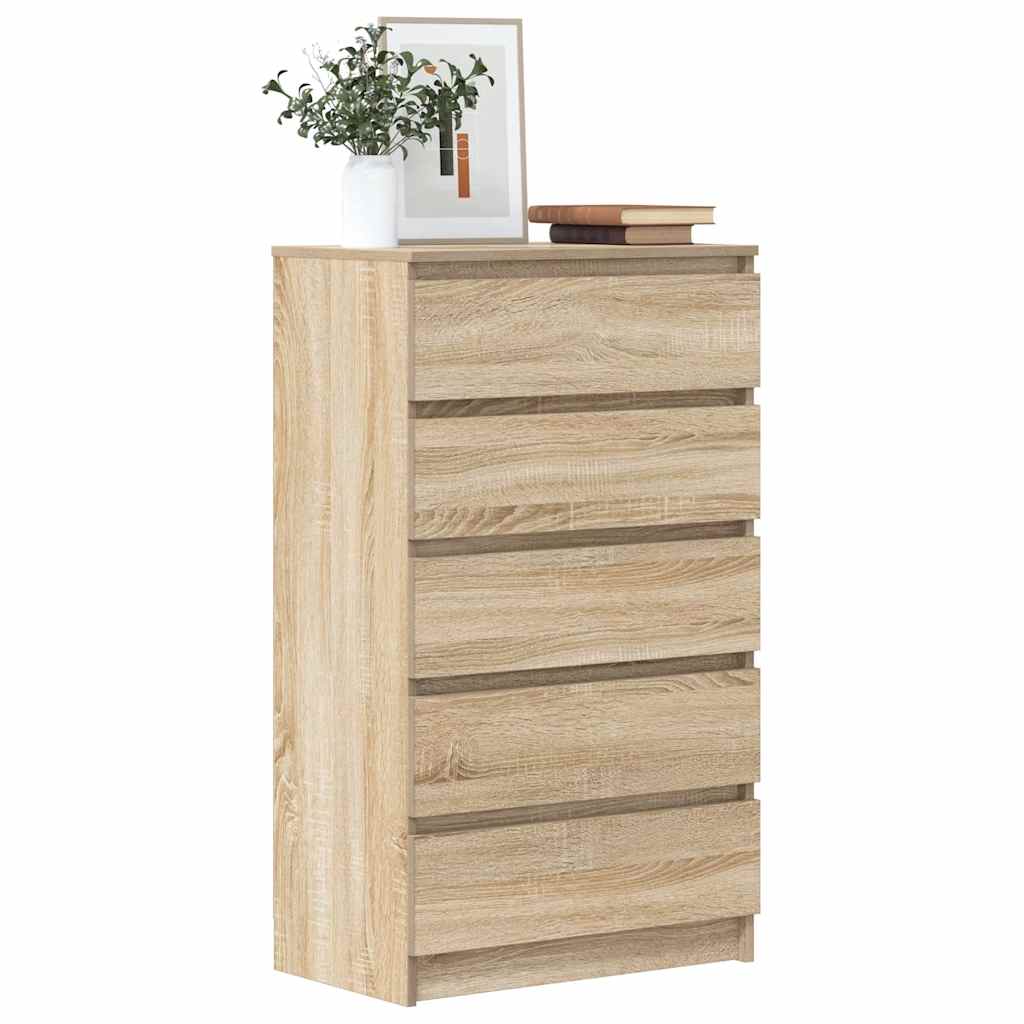 Drawer Cabinet Sonoma Oak 60x36x103 cm Engineered Wood