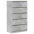 Drawer Cabinet Concrete Grey 60x36x103 cm Engineered Wood