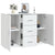 Sideboard White 91x29.5x65 cm Engineered Wood