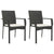Garden Chairs with Cushions 2 pcs Poly Rattan Black