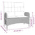 Reclining Garden Bench with Cushions 107 cm Poly Rattan Grey