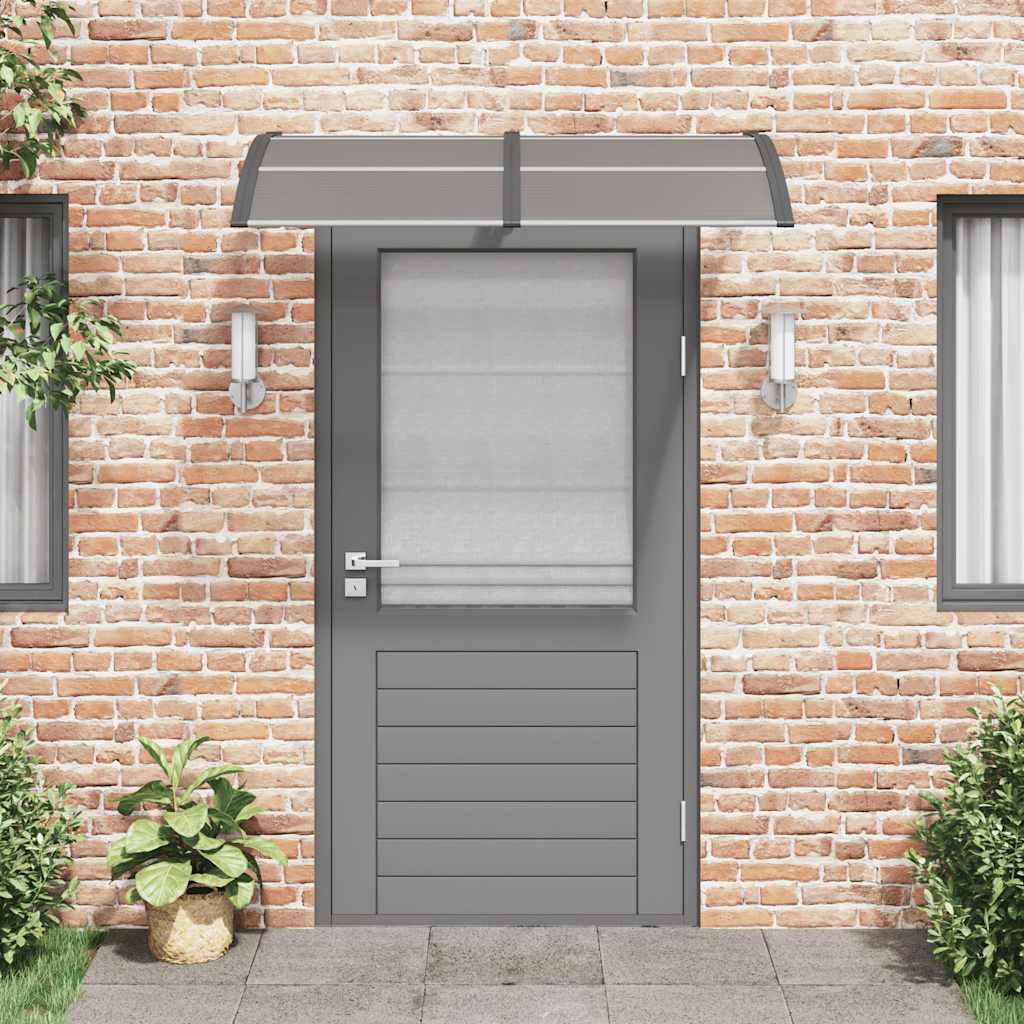 Door Canopy Black 150x100 cm Polycarbonate
