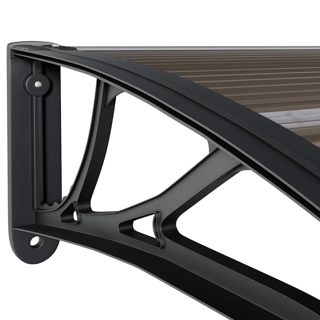 Door Canopy Black 150x100 cm Polycarbonate