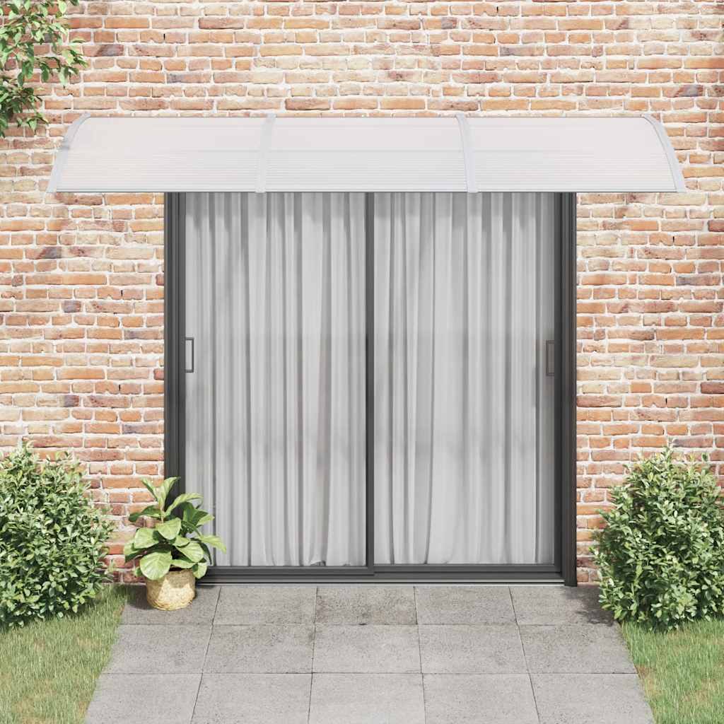 Door Canopy Grey 300x75 cm Polycarbonate