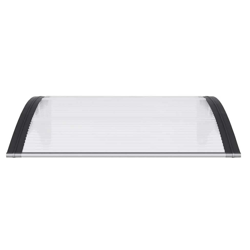 Door Canopy Black and Transparent 80x75 cm Polycarbonate